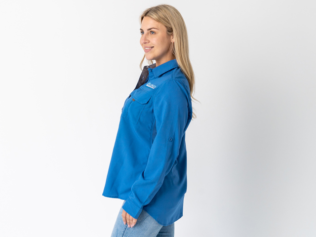 Superior Ladies Syzmik Fishing Shirt Blue (Each) - SUP-FISH-L-BLUE-XXX